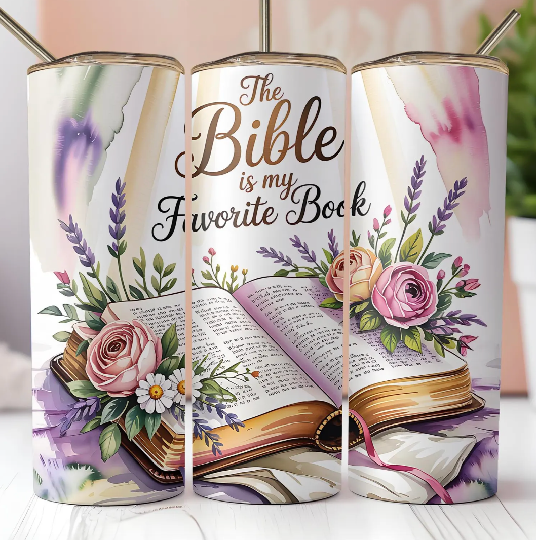The Bible is my Favorite book-20oz Skinny Tumbler