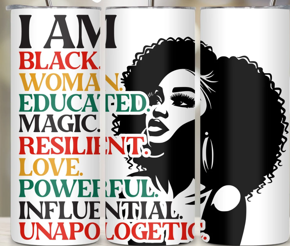 I am Black woman-20oz Skinny Tumbler