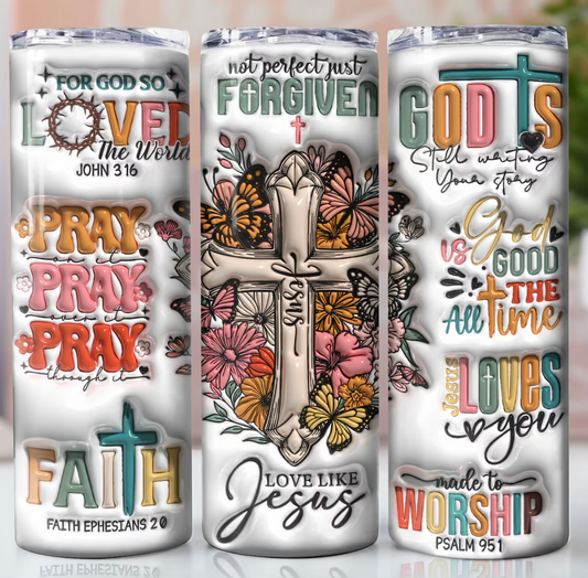 Love like jesus -20oz Skinny Tumbler