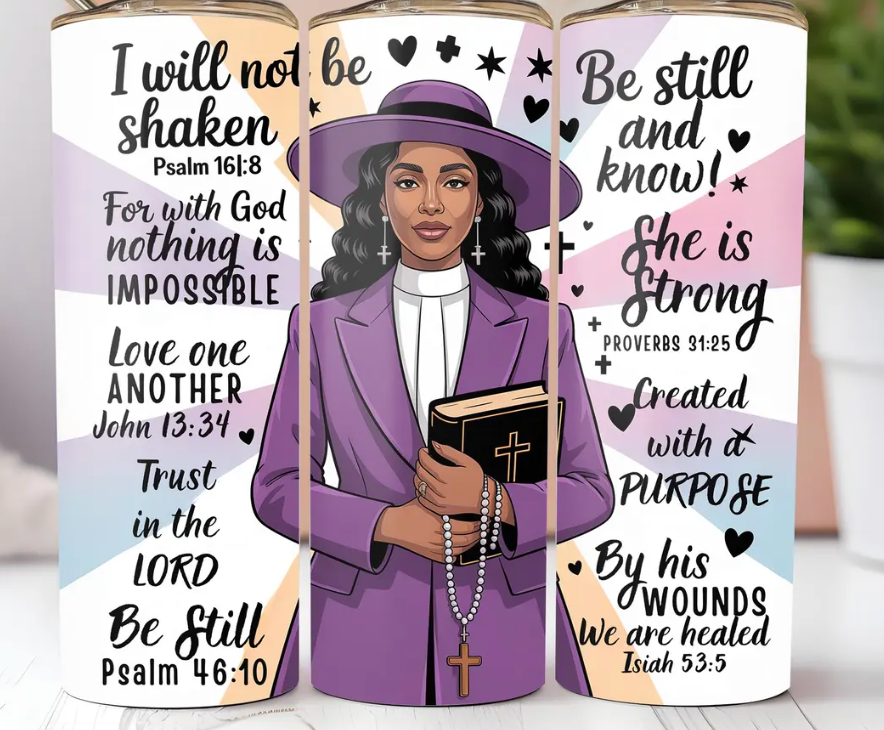 i will not be shaken - 20oz Skinny Tumbler