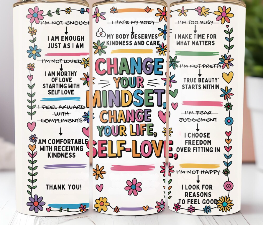 Change your mindset -20oz Skinny Tumbler