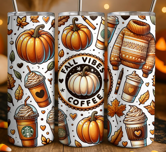 Pumpkin Spice Iced Coffee -20oz Skinny Tumbler