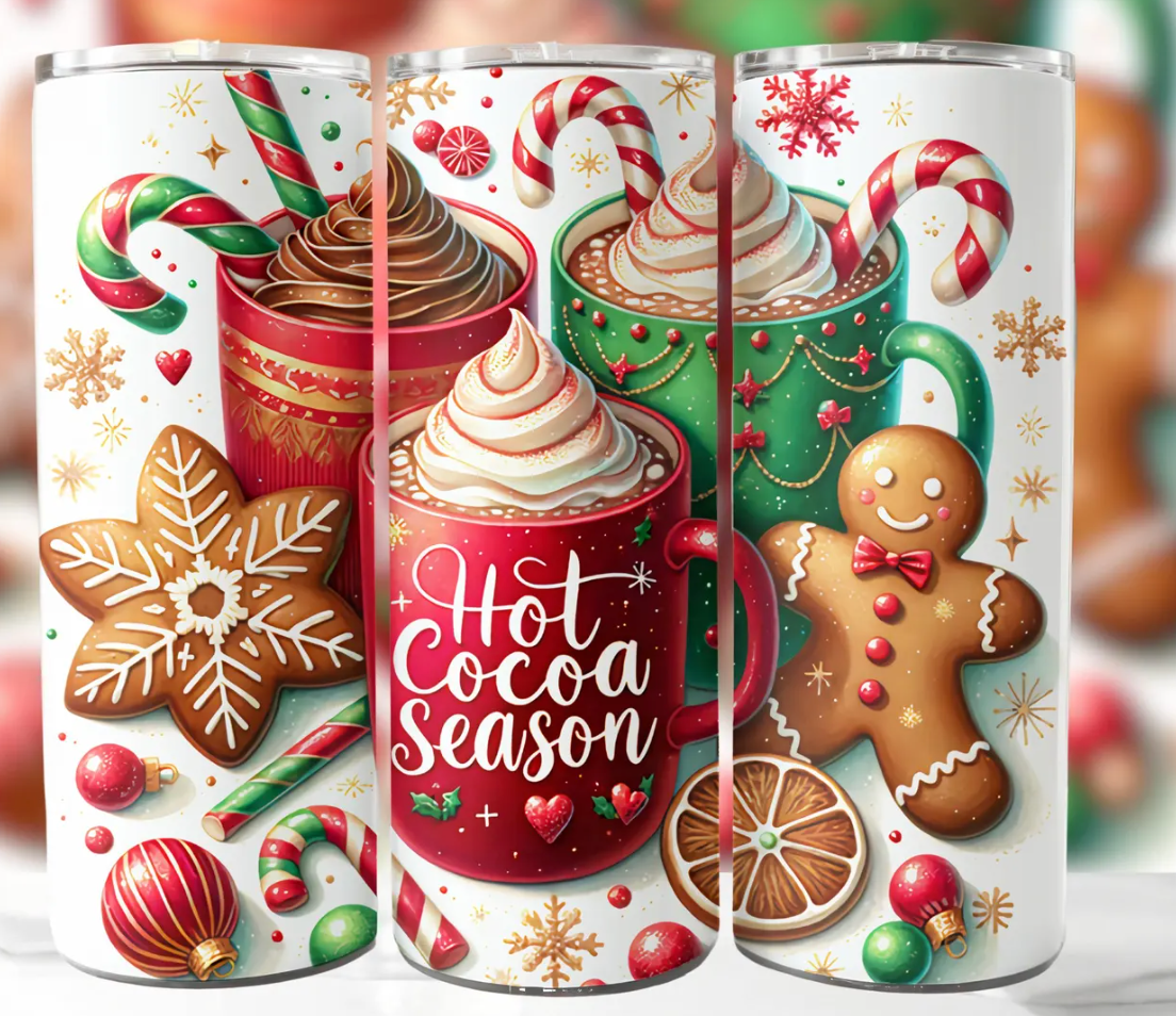 Hot Cocoa Tumbler-20oz Skinny Tumbler