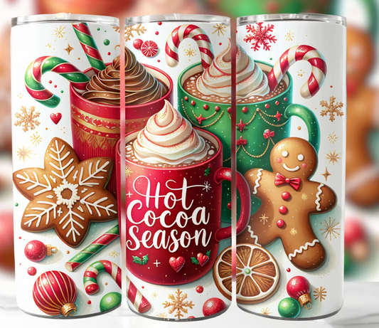 Hot Cocoa Tumbler-20oz Skinny Tumbler