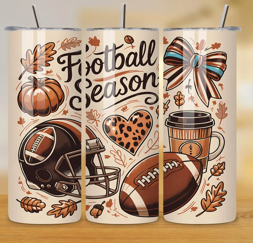 Football Season -20oz Skinny Tumbler