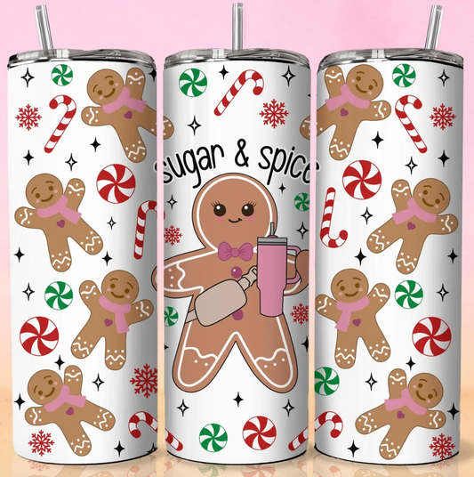 SUGAR & SPICE GINGER BEAR-20oz Skinny Tumbler