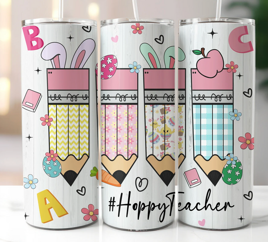 Teacher Happy Easter -20oz Skinny Tumbler