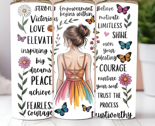 Self Love Self Help Mental Health -Tumbler Wrap -20oz Skinny Tumbler