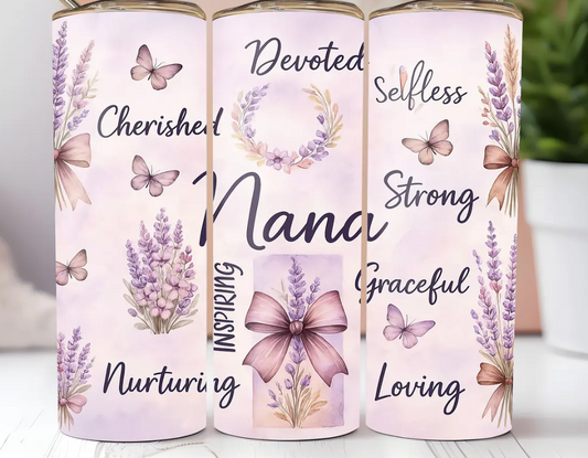 Nana-Tumbler Wrap -20oz Skinny Tumbler