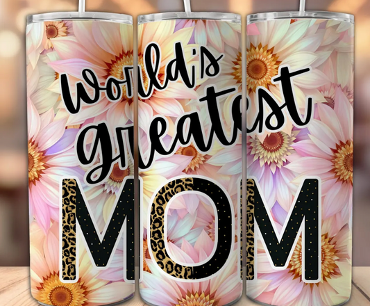 World's Greatest Mom 20oz Skinny Tumbler