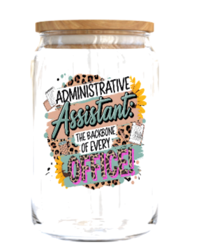 Administrative assistant  the backbone of every office- Journal UV DTF DECAL