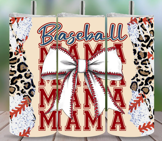 Baseball Mama-20oz Skinny Tumbler