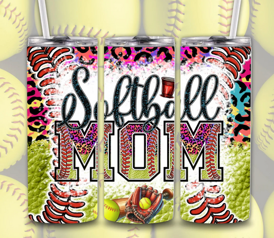 Softball mom 20oz Skinny Tumbler