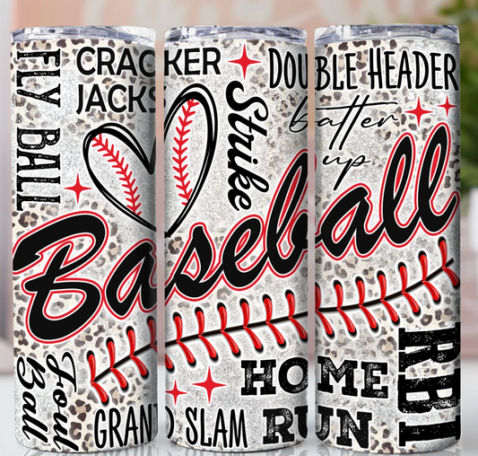 Baseball-20oz Skinny Tumbler