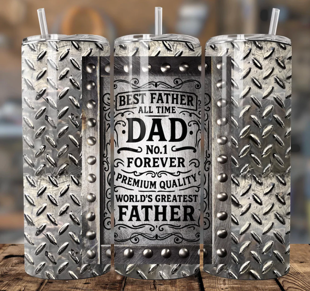 Best Father all time DAD no .1 20oz Skinny Tumbler