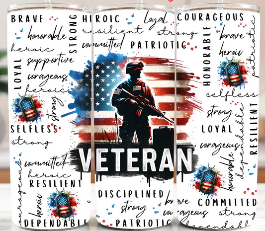 Veteran Appreciation -20oz Skinny Tumbler
