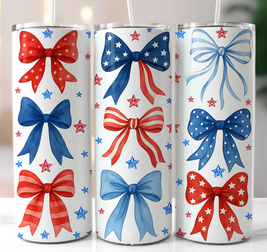 Coquette 4th Of July  -20oz Skinny Tumbler