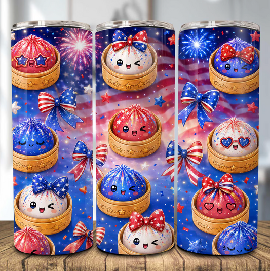 Coquette Patriotic Dumpling-20oz Skinny Tumbler