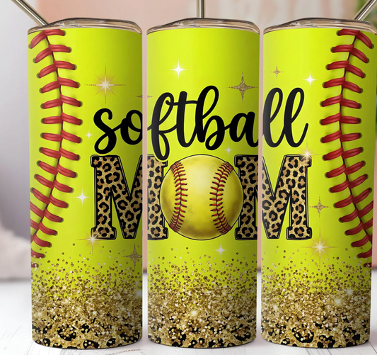 Softball mom 20oz Skinny Tumbler