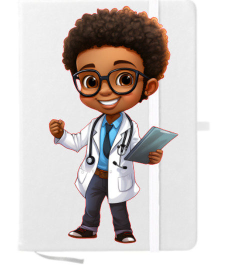 Little Boy Doctor  (Black) -UV DTF