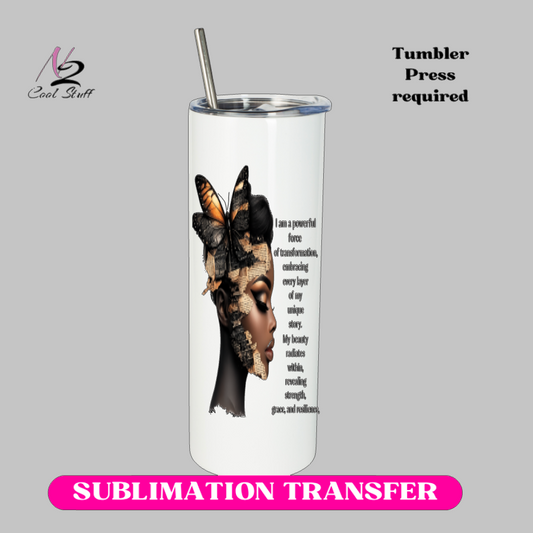 Reslient -20oz Skinny Tumbler (NOT A WRAP AROUND)