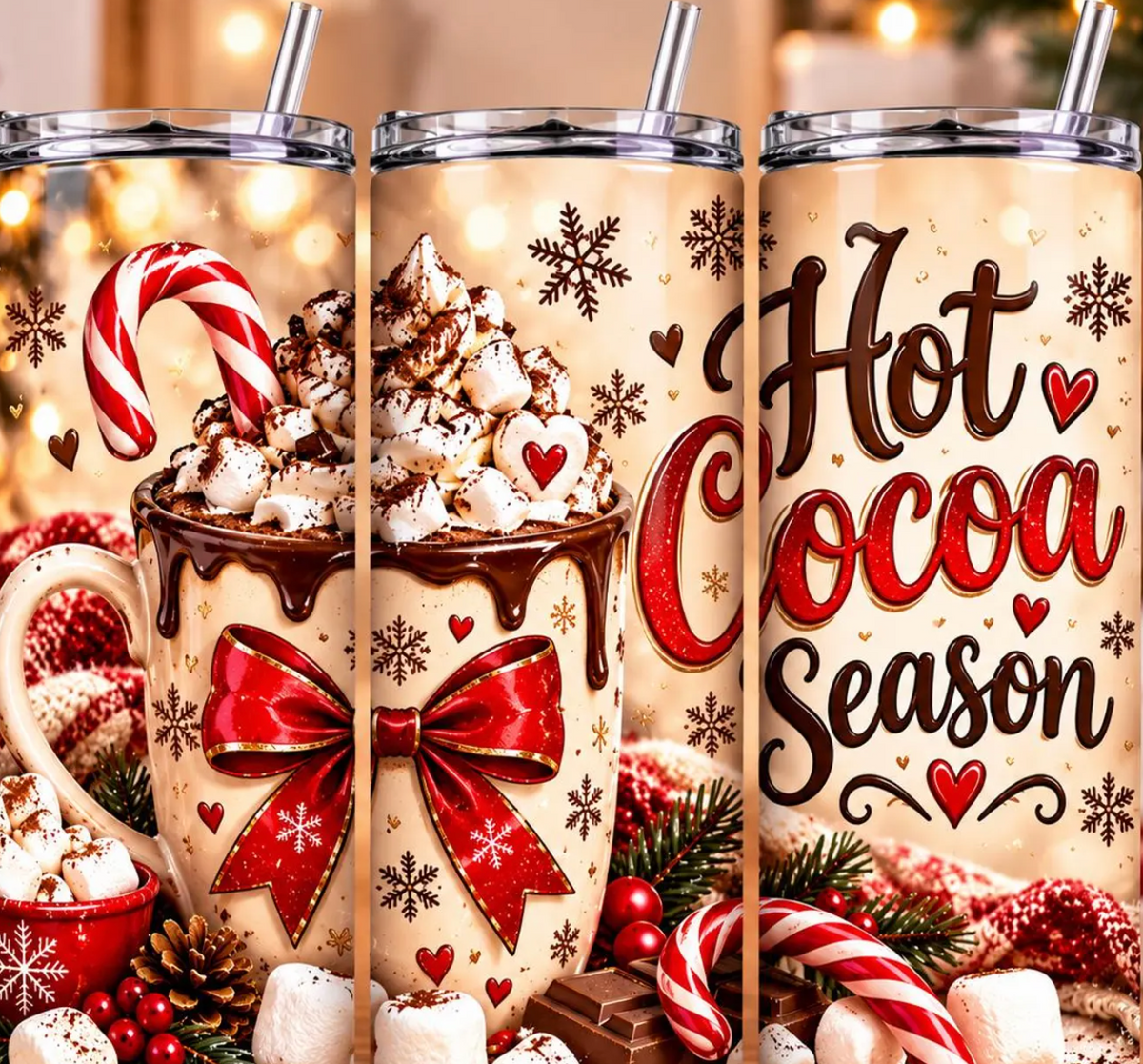 Hot Cocoa Season-20oz Skinny Tumbler