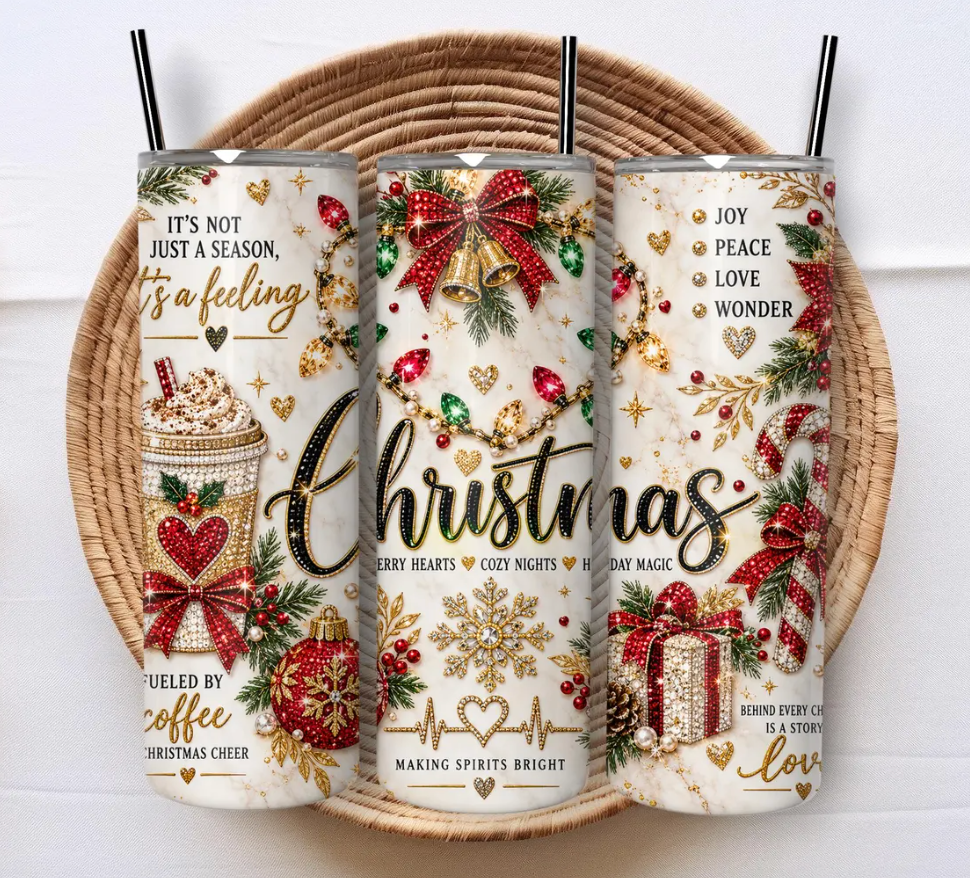 Christmas theme -20oz Skinny Tumbler
