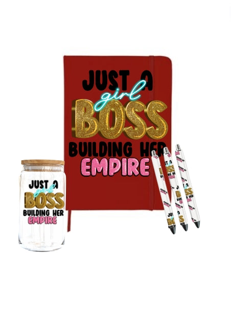 Just a girl boss building my empire| Journal UV DTF DECAL