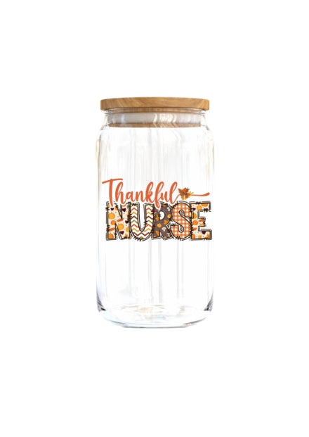 Thankful Nurse UV DTF DECAL 3'' (Double Sided)