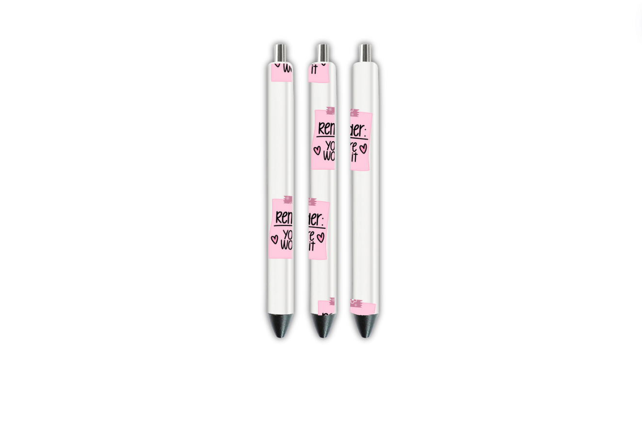 Reminder you are worth it| Journal  UV DTF DECAL
