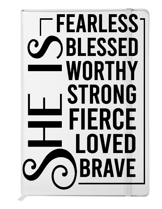 She is fearless | Journal UV DTF DECAL