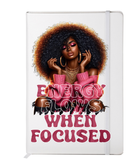 Energy flows when focused -(Melanin inspirational women )  -UV DTF