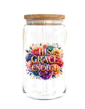 His Grace is  Enough (Christian related) -Journal UV DTF DECAL