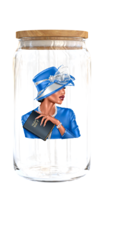 Church Lady (Blue) (Christian related) -Journal UV DTF DECAL