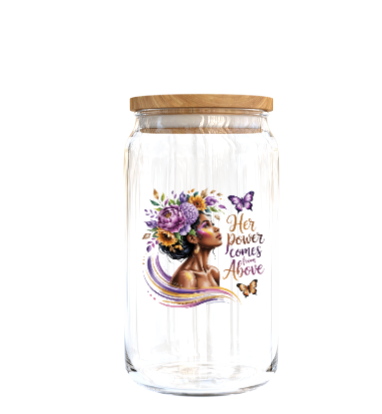 Her power comes from above (Melanin Christian related) -Journal UV DTF DECAL