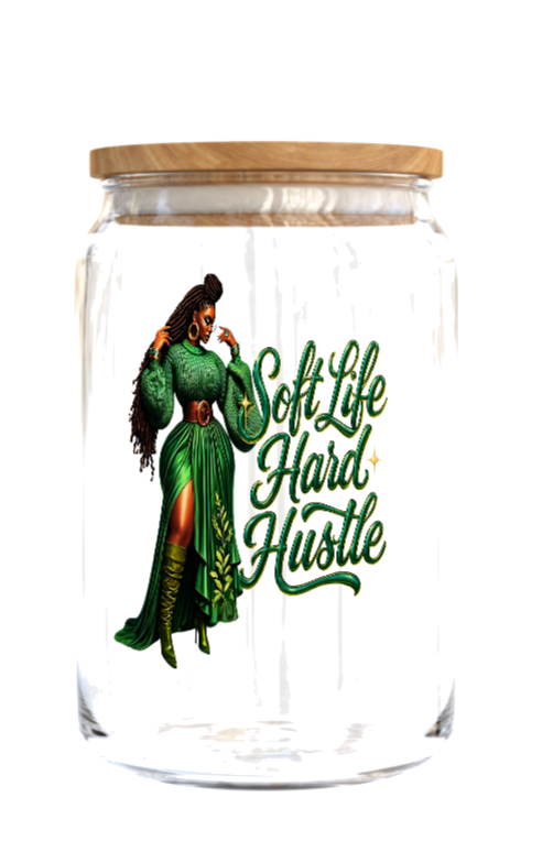 Soft life Hard Hustle - Journal UV DTF DECAL