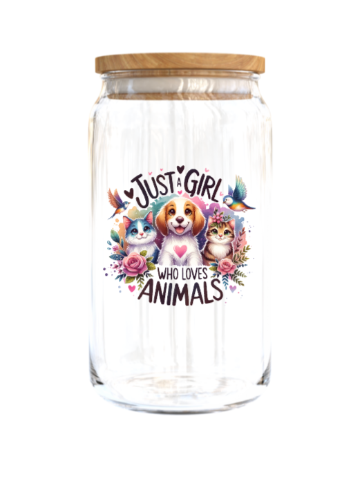 Just a girl who loevs Animals - Journal UV DTF DECAL
