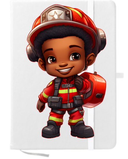 Little Boy Fire Figther (Black) -UV DTF