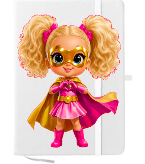 Little Girl Pink Super Hero (Vanilla ) -UV DTF