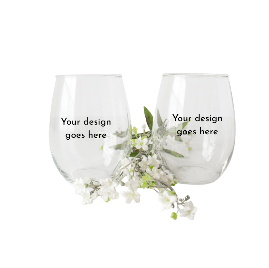 Custom 3x2' inches'' Size Suitable Wine glasses -UV DTF DECAL
