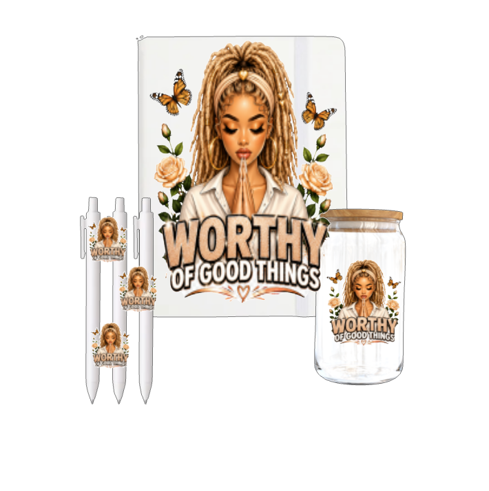 Worthy of Good Things (Black Women with BLONDE Dreads) -UV DTF