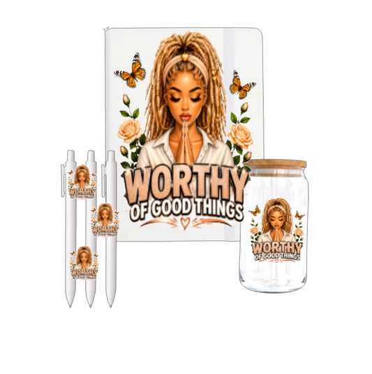 Worthy of Good Things (Black Women with BLONDE Dreads) -UV DTF