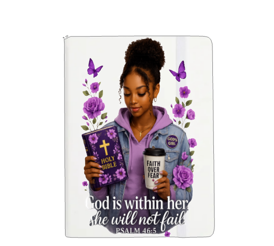 God is within her she will not fail (Black women with bun) -UV DTF
