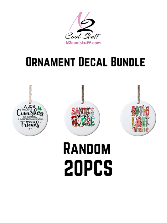 20 PCS ornament BUNDLE UV DTF DECAL