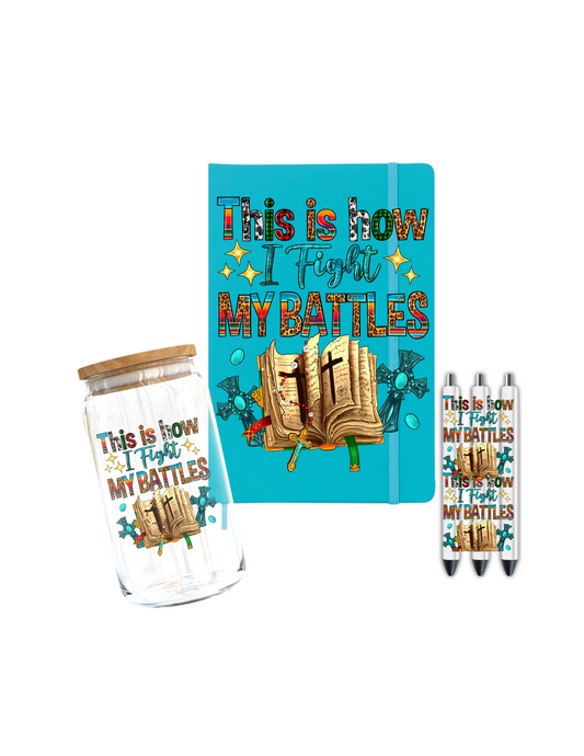 This is how i fight my battles (Prayer Journal) | Journal  UV DTF DECAL