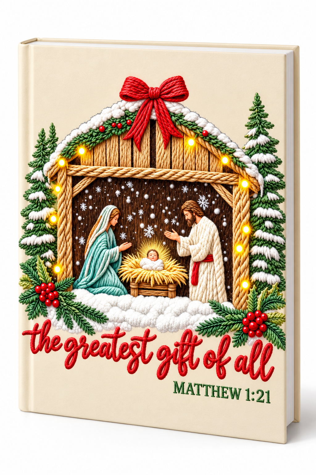 The Greatest  gift of all  Matthew 1:21 (Christmas theme ) -UV DTF