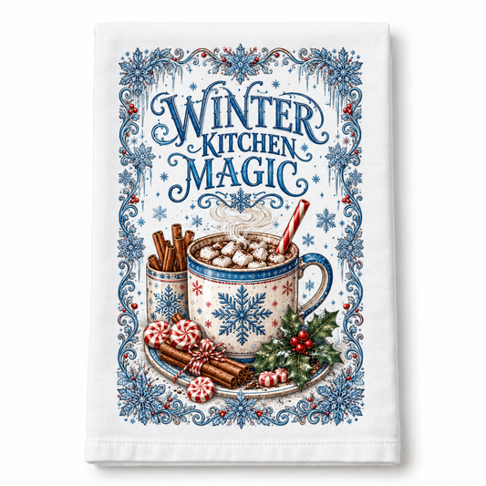 Winter kitchen Magic - Kitchen Towel DTF