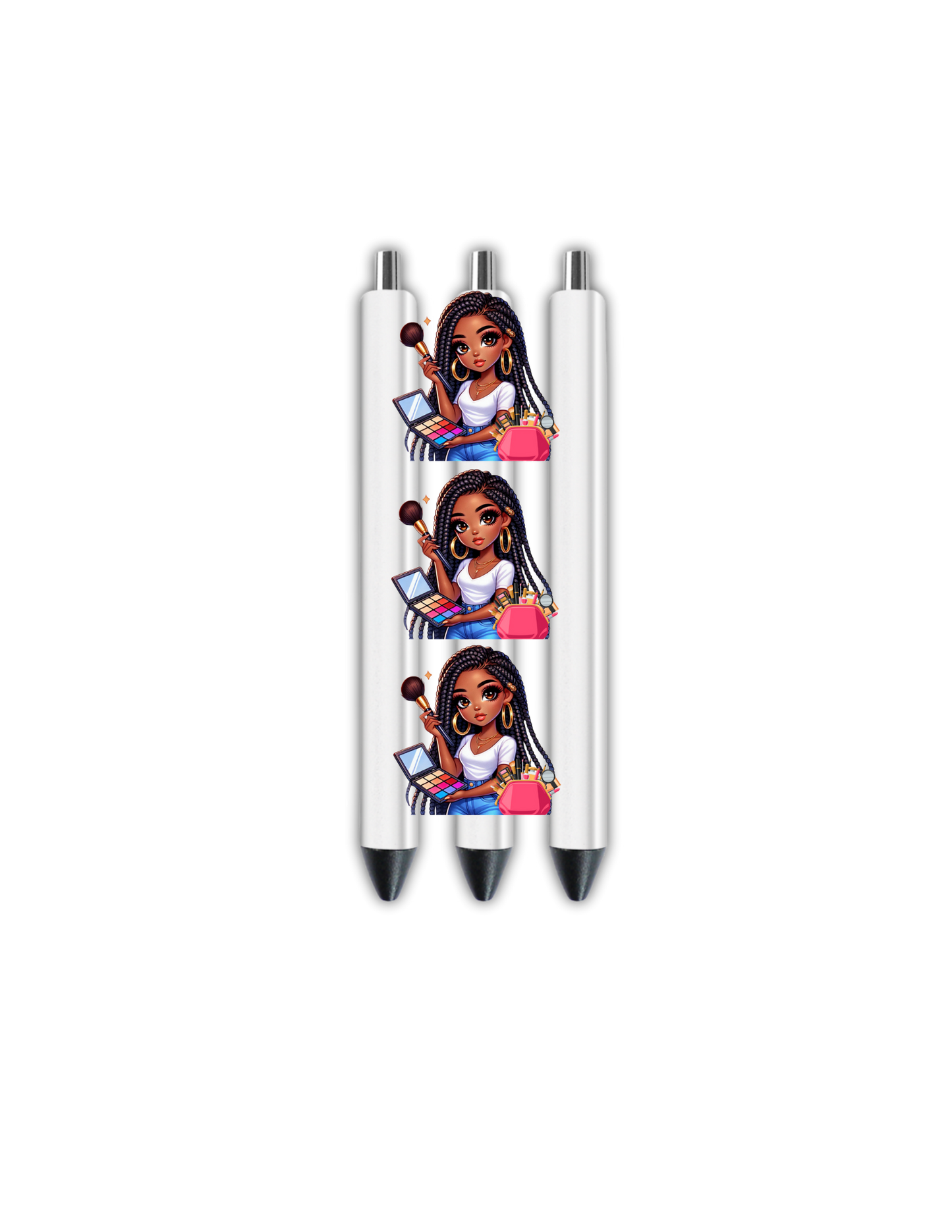 Makeup (Black Woman)- Braids  - Journal UV DTF