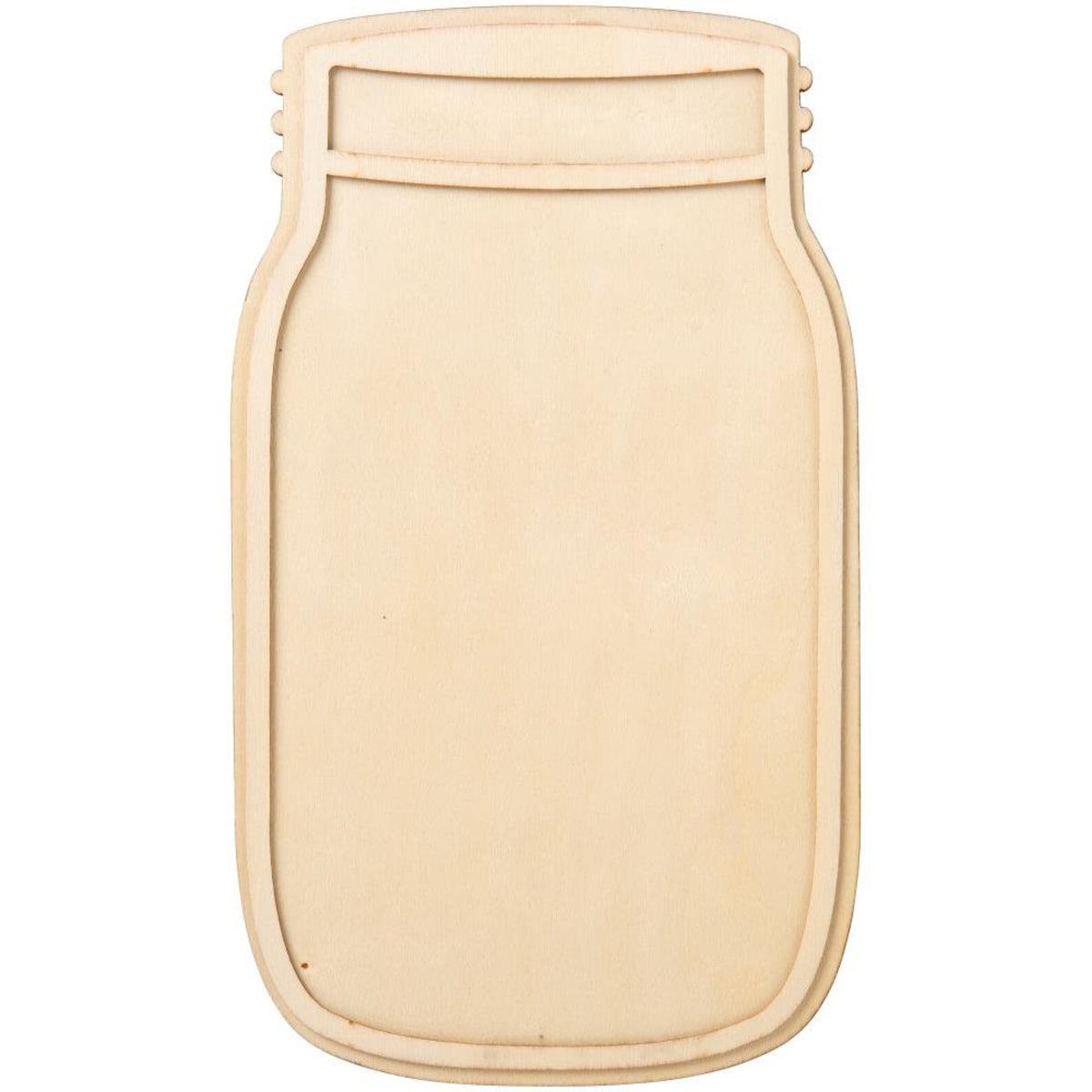 Wood Shape - Mason Jar - Unfinished Plywood Shape - 10 Inch - Wood Cut Out - Craft Supplie