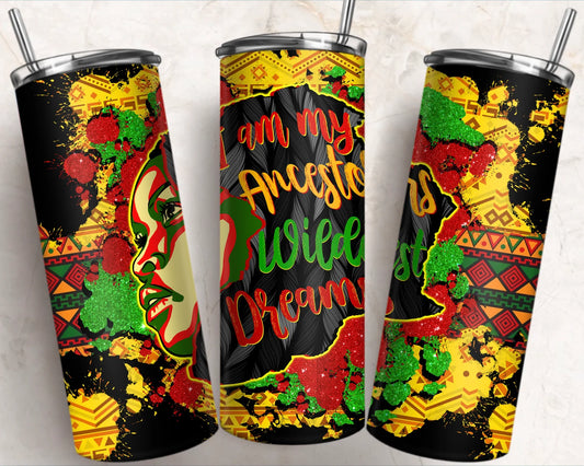 I am my ancestors wildest dreams 20oz Skinny Tumbler
